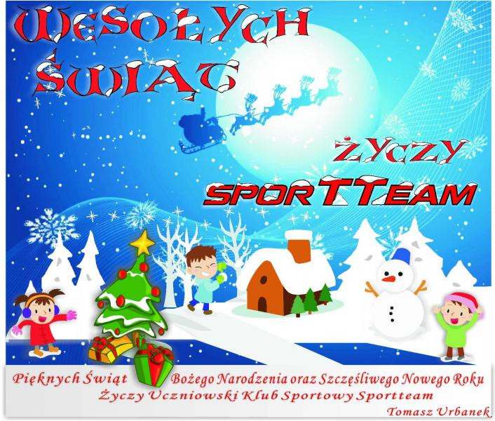 NAJSERDECZNIEJSZE ŻYCZENIA ŚWIĄTECZNE OD UKS SPORTTEAM